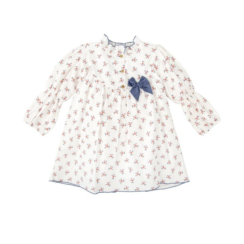 Fall Floral / Blue Bow Dress 8 Fall Floral / Blue Bow Dress 8