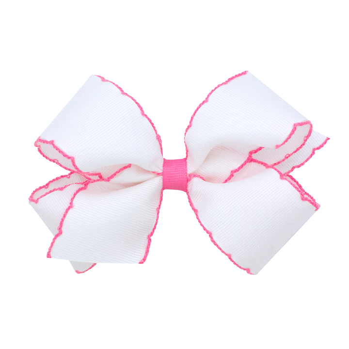 Wee Ones bow- medium moonstitch contrasting MULT COLORS