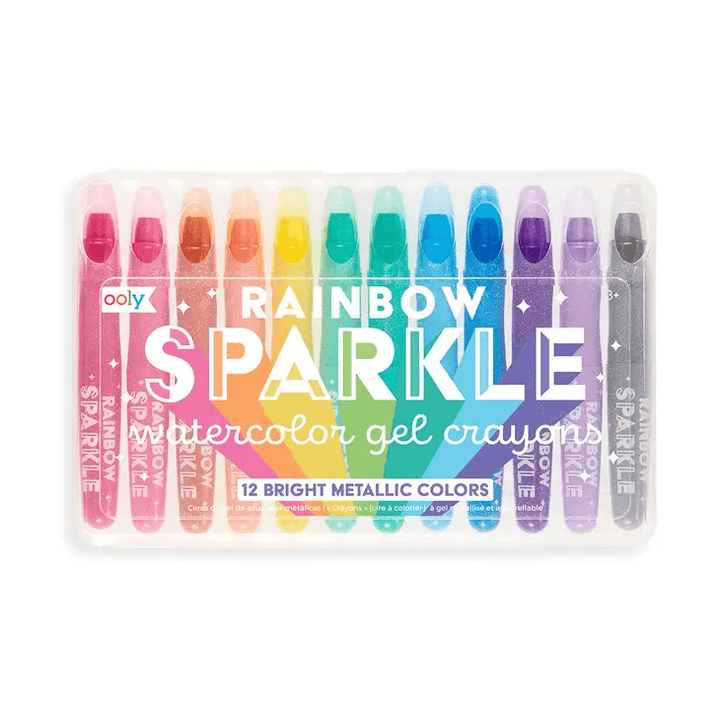 Rainbow Sparkle Metallic Gel Crayons - The Orange Iris 