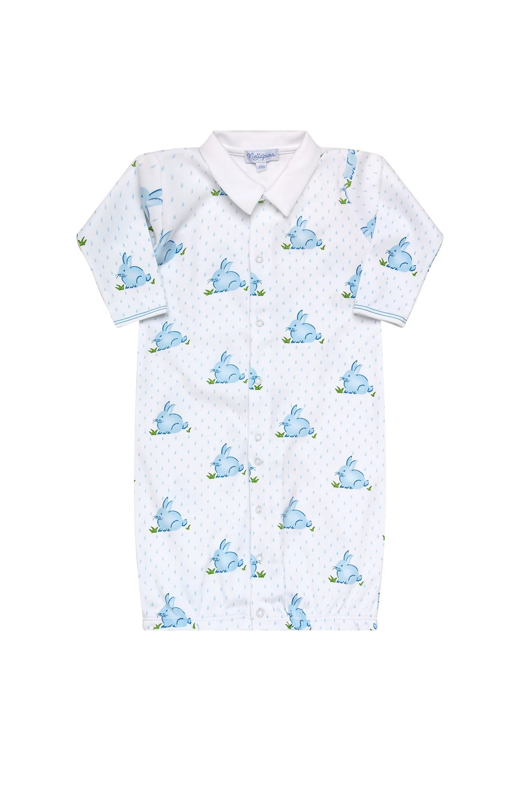 Blue bunny baby converter gown