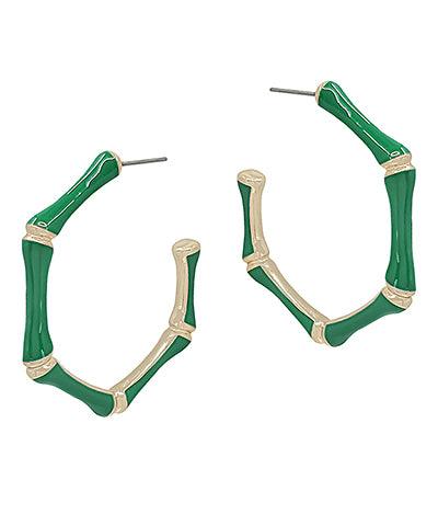 Bamboo hoops- green - The Orange Iris 