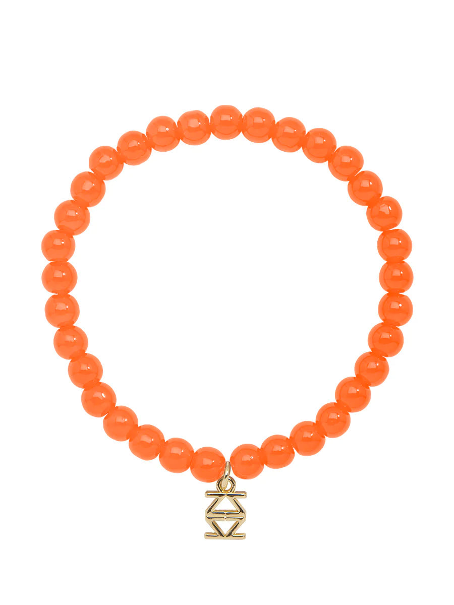 Leila glass bead stretch bracelet- mult colors - The Orange Iris 