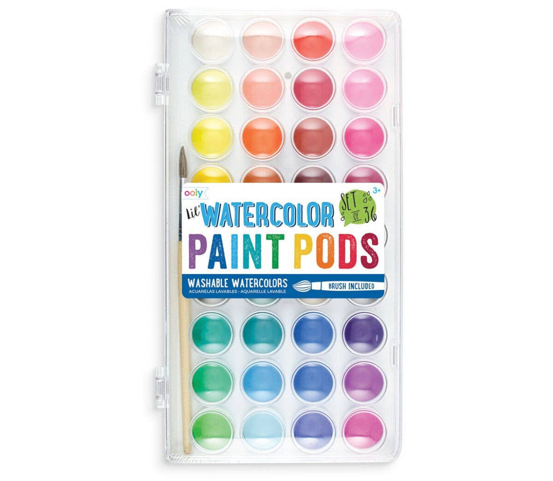 Watercolor paint pods