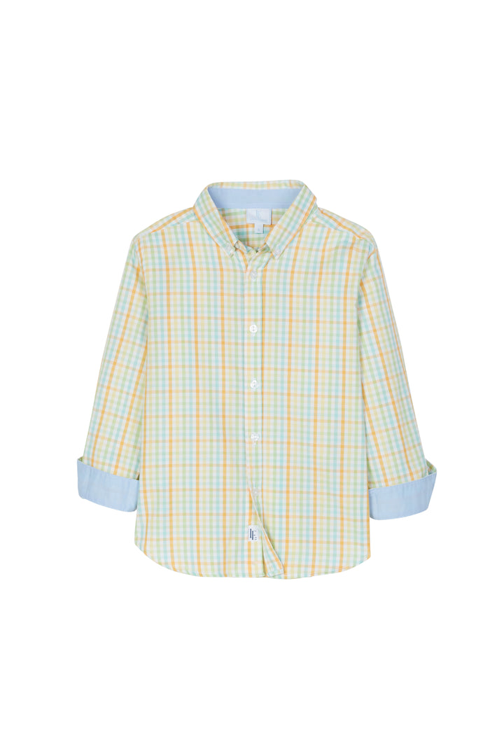 Button down shirt- Preppy check sz6