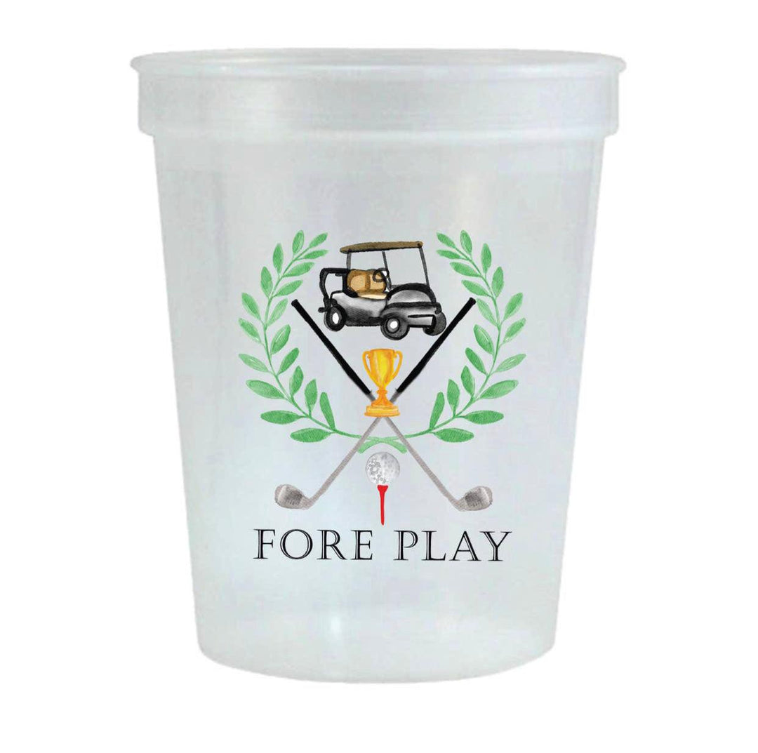 Fore Play reusable stadium cups - The Orange Iris 