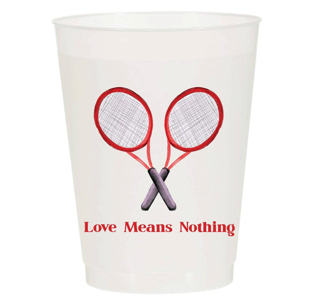 Love Means Nothing frosted flex reusable cups - The Orange Iris 