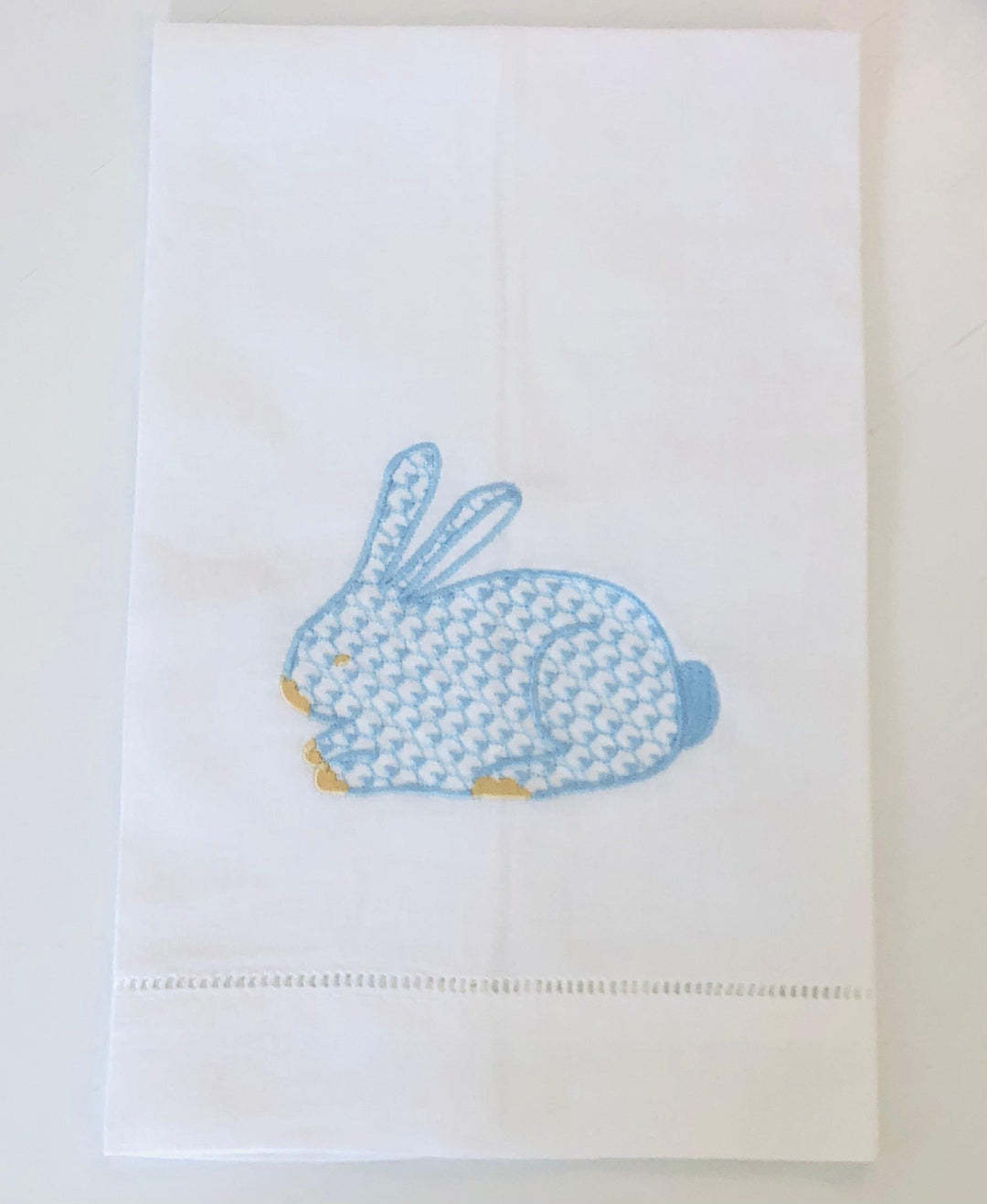 Bunny Linen Hand Towel - The Orange Iris 