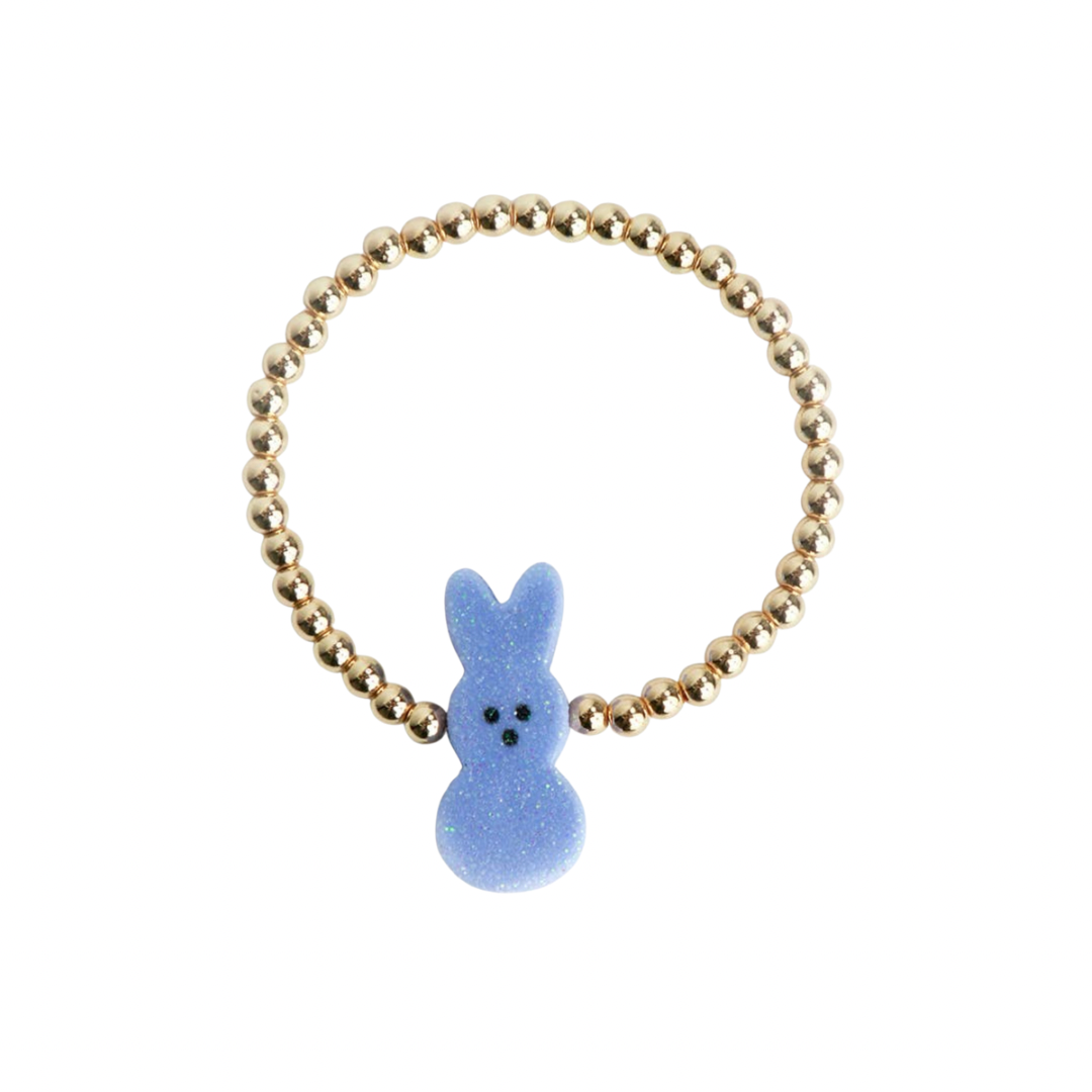 Bunny stretch bracelet-  periwinkle