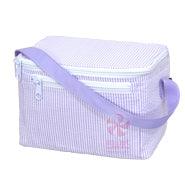 Lavender seersucker lunch box