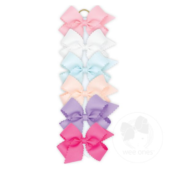 Wee Ones bow- medium scallop bow MULT COLORS