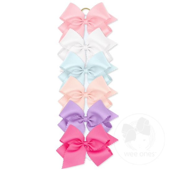 Wee Ones bow- king scallop bow MULT COLORS